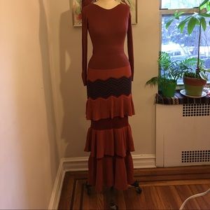 Tiered knit wool skirt from Stoll